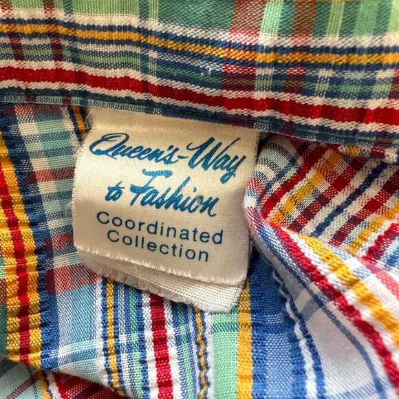 80's Funky Blazer - Lightweight - Striped Plaid - Size Medium - Jacket - Picture 10 of 10